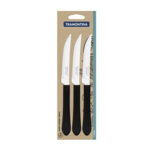 CONJ TRAMONTINA FACAS P CHUR PRETO 3PC