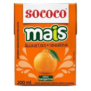 AGUA DE COCO SOCOCO MAIS TANGERINA 200ML